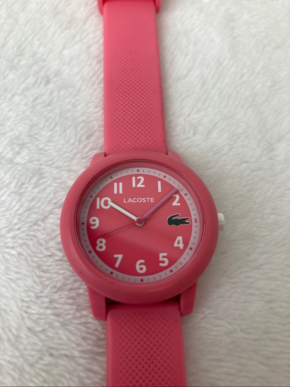 Lacoste Kids L.12.12 Pink Silicone Strap Watch 32mm